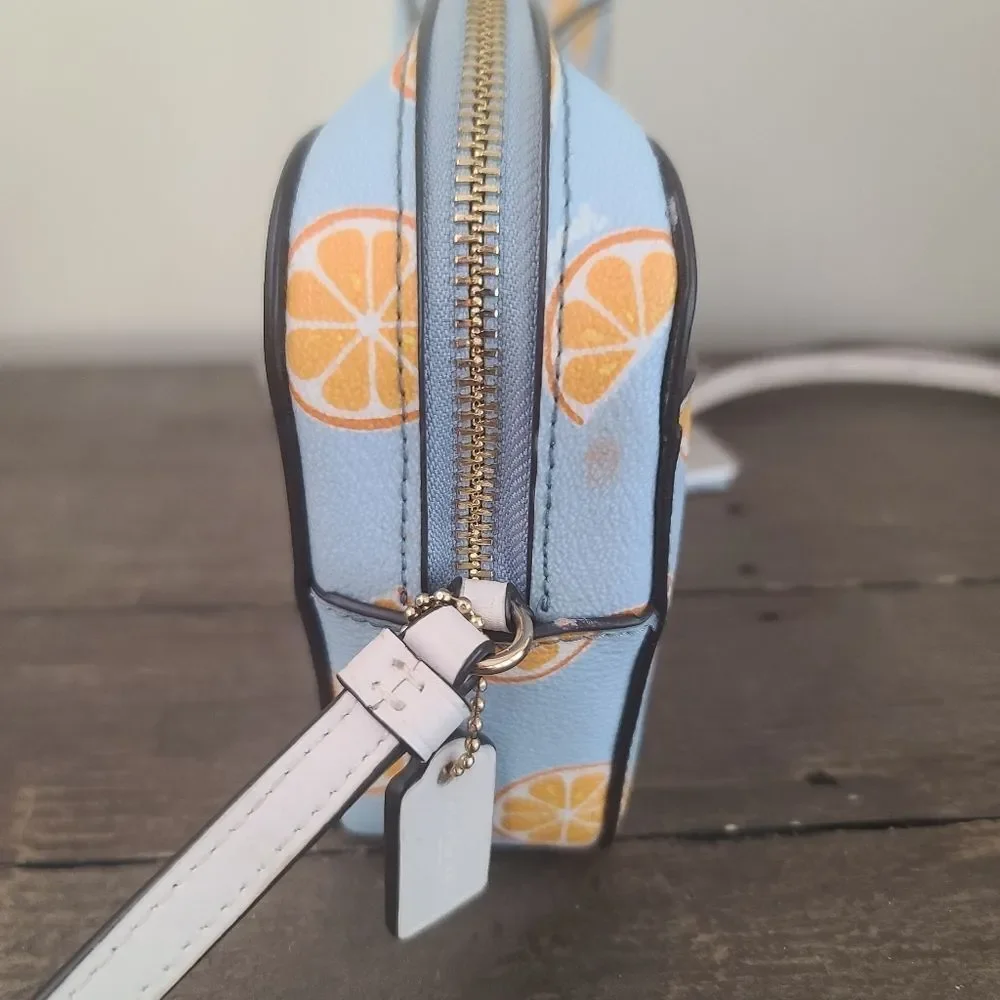 Coach Camera Bag with Orange Slice Print Crossbody C2166 - Picture 7 of 9
